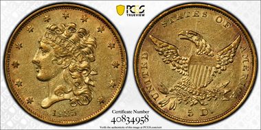 1835 $5 HM-7 XF45