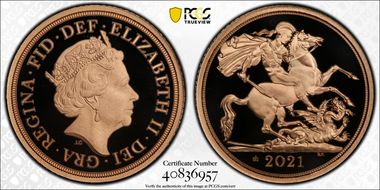 2021 1/2 Sov Queens 95th Birthday Privy PR70DCAM