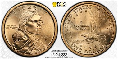 2000-P SAC$1 Wounded Eagle MS66