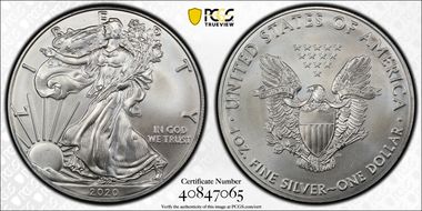 2020 $1 Silver Eagle MS68