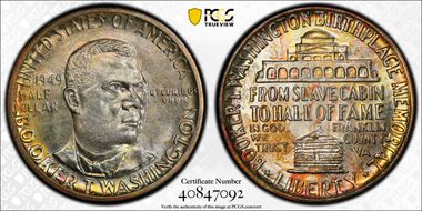 1949 50C Booker T. Washington MS66+