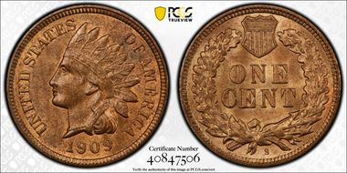 1909-S 1C Indian MS65RB