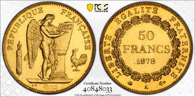 1878-A 50 Fr Gad-1113 F-549 MS63