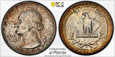 1954-S 25C MS66
