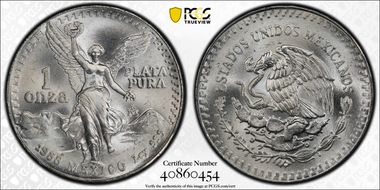 1988-Mo Onza Libertad Ag MS67