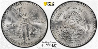 1988-Mo Onza Libertad Ag MS66