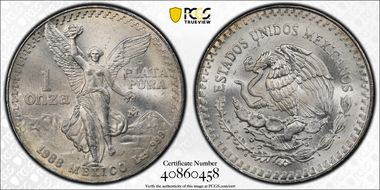 1988-Mo Onza Libertad Ag MS67