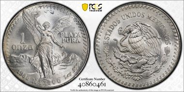 1988-Mo Onza Libertad Ag MS67