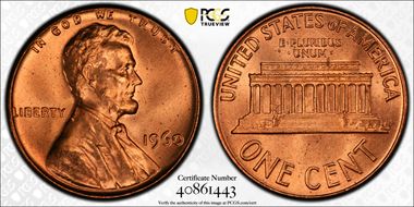 1960 1C Large Date MS65RD