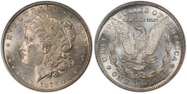 1878-S $1 VAM 17A, Denticle Clash MS63