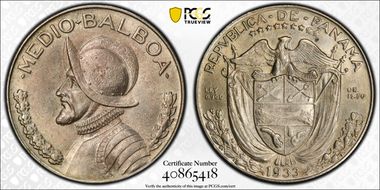 1933 1/2 B KM-12.1 Ag MS63