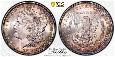 1878 7TF $1 Reverse of 1878 MS62