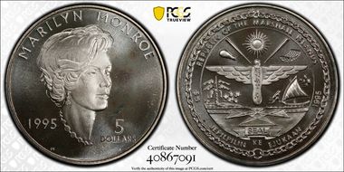 1995-R $5 Marilyn Monroe MS68