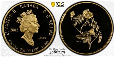 2002 $350 Wild Rose PR69DCAM