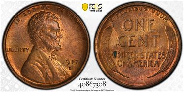 1917-S 1C MS63RB