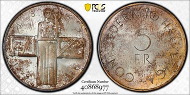 1963 B 5 Fr Red Cross MS64