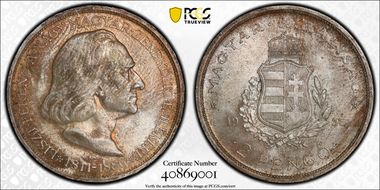 1936-BP 2 Pen Franz von Liszt KM-515  Ag MS63