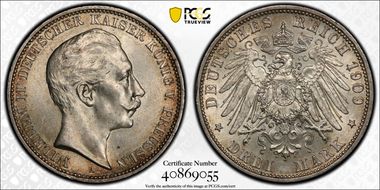 1909-A 3 Mk J-103 MS63