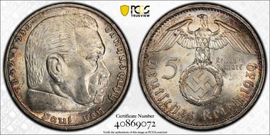 1939-A 5 Mk J-367 MS63