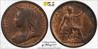 1897 1/4D S-3963 MS62RB