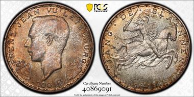 1946 100 Fr 600th Ann John the Blind BONNETAIN on rev MS66