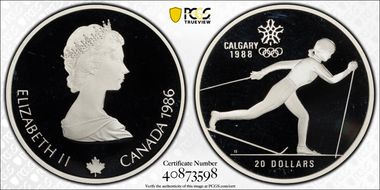 1986 $20 X-Country PR70DCAM