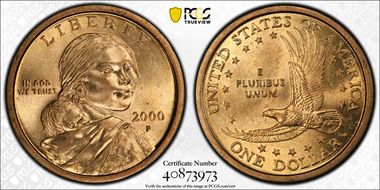 2000-P SAC$1 "Wounded Eagle" FS-901 MS62