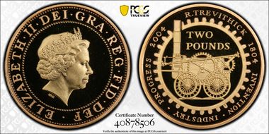 2004 £2 S-K17 Steam Locomotive Au PR69DCAM