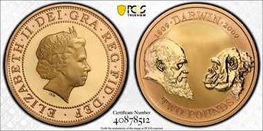 2009 £2 S-K25 Charles Darwin Au PR69DCAM