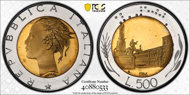 1986-R 500 L Piazza del Quirinale PR67DCAM