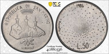 1986 50 Lire Revolution of Technology MS66