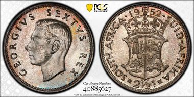 1952 2 1/2S KM-39.2  Ag PR67