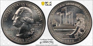 2019-W 25C American Memorial NP MS64