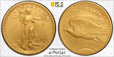 1915 $20 PR65+