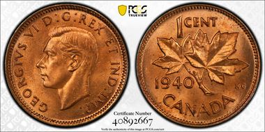 1940 1C MS65RD