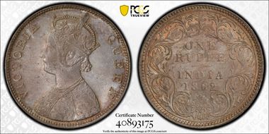 1862(B) Rupee SW-4.72 0/4 MS63