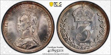 1887 3D S-3931 Jubilee Head MS66