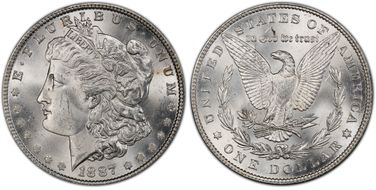 1887 $1 VAM 12, Alligator Eye MS64