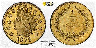 1874 G50C BG-1071 MS65PL