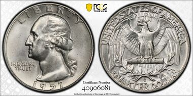 1957-D 25C MS64