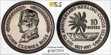 1977 10 Rup X-8 John Clunies Ross MS67