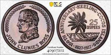 1977 25 Rup X-9 John Clunies Ross MS67