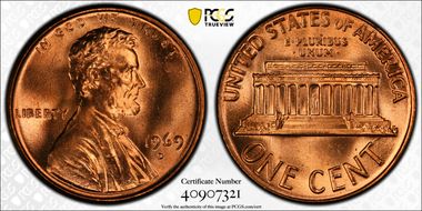 1969-D 1C MS67RD