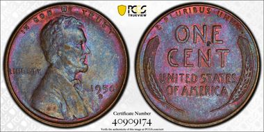 1950-S 1C MS62BN
