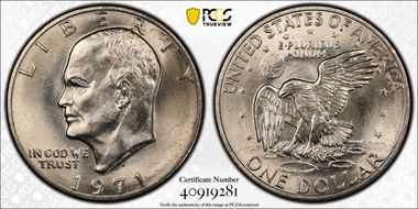 1971-D $1 "Friendly Eagle" FS-901 Type 1 Reverse MS65
