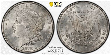 1878 7TF $1 Reverse of 1879 MS63