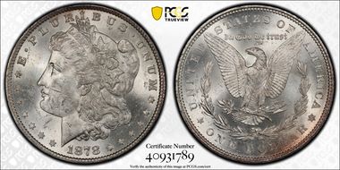 1878 7TF $1 Reverse of 1879 MS63