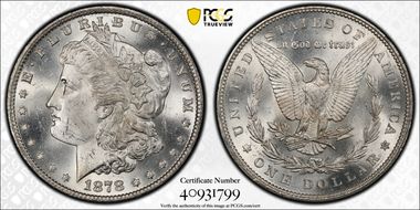 1878 7TF $1 Reverse of 1879 MS63