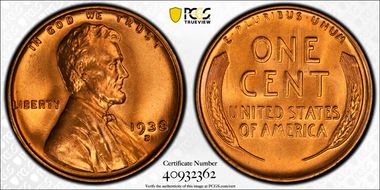 1938-S 1C MS67+ RD