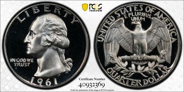1961 25C PR68DCAM